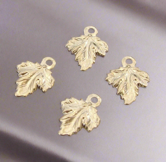 14K Gold Filled Fall Leaf Charm