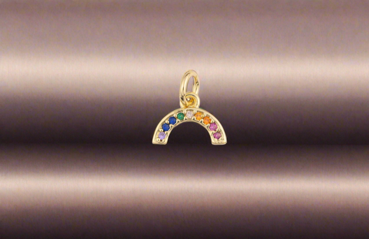 The Beautiful Rainbow 14k gold Charm