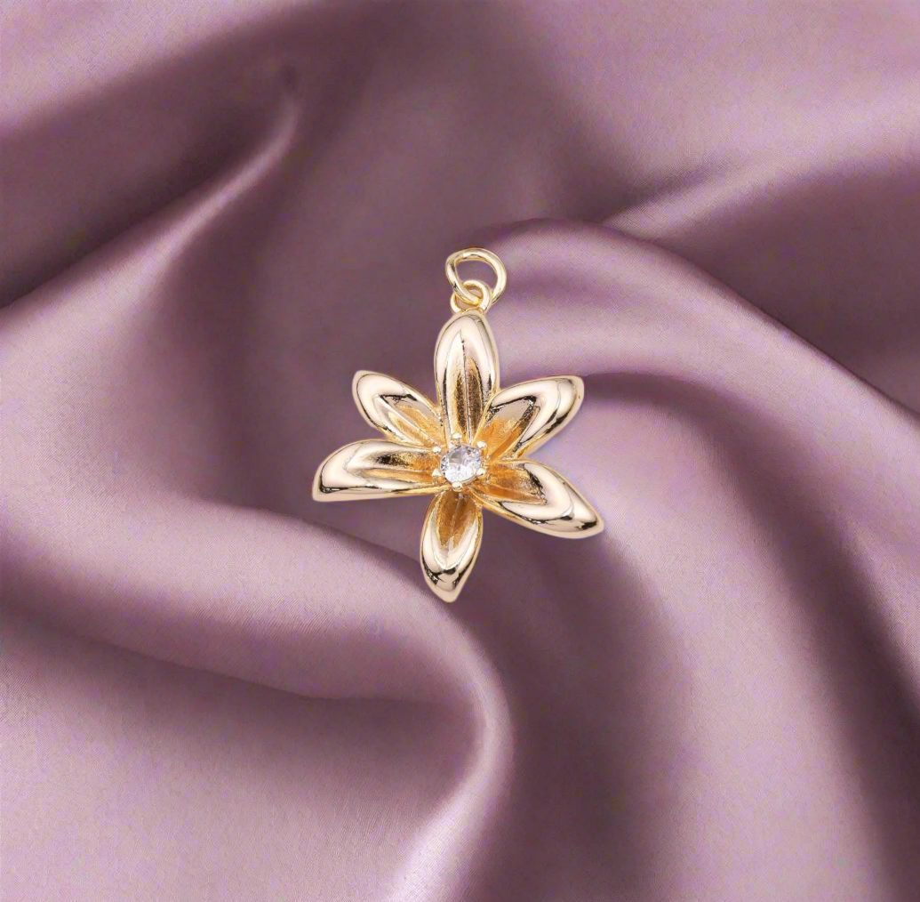 14k Lily Charm