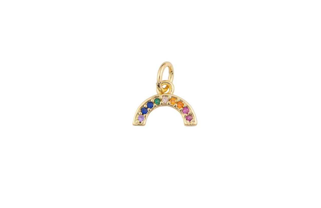 The Beautiful Rainbow 14k gold Charm