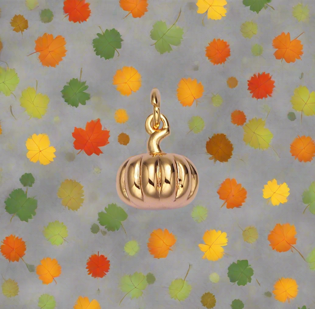 14k gold filled Pumpkin Charm