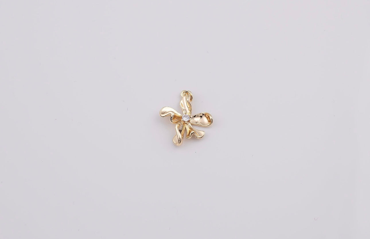 14k gold Vanda Orchid