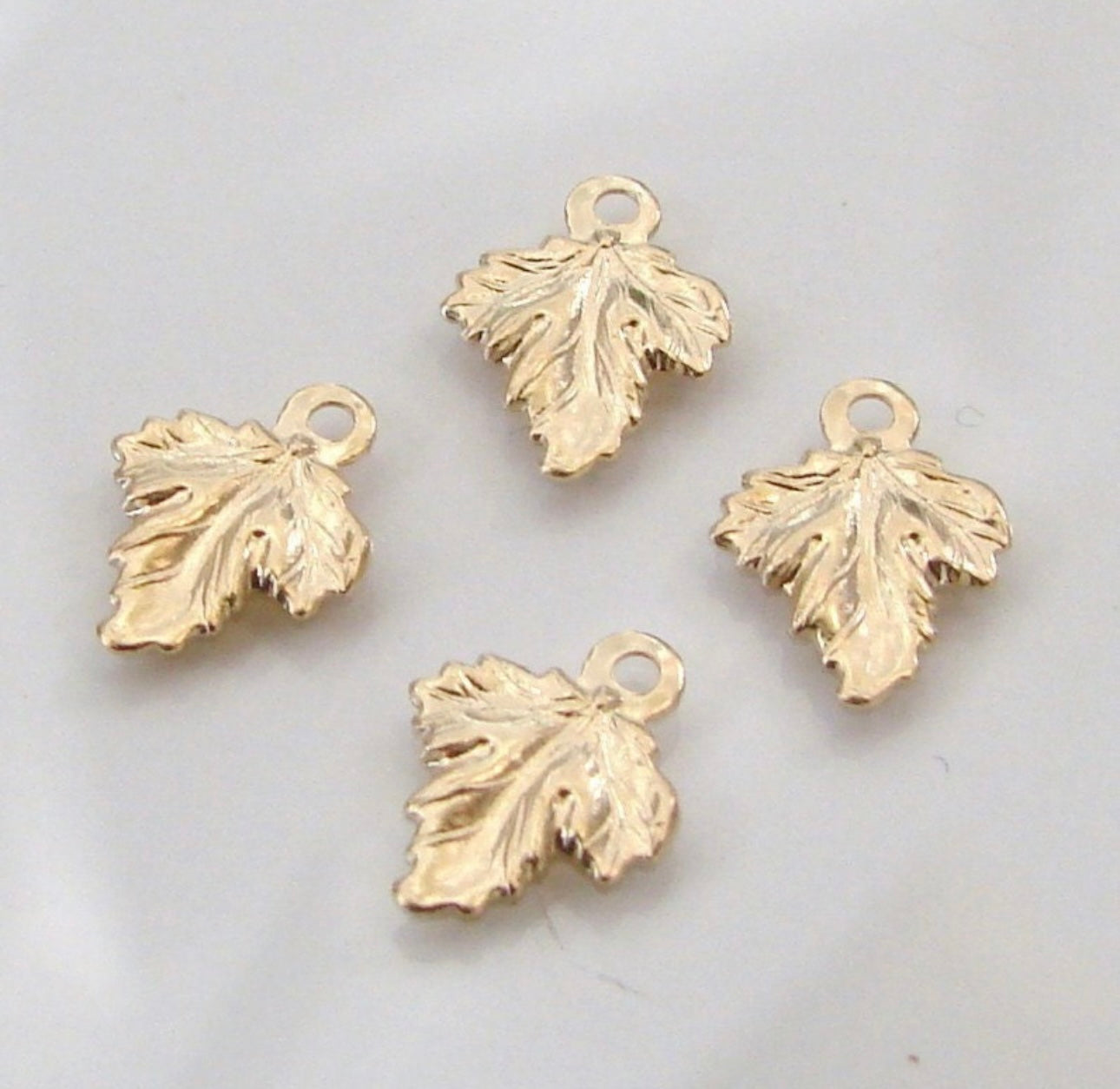 14K Gold Filled Fall Leaf Charm